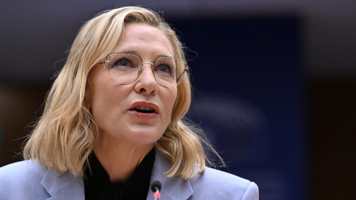Cate Blanchett pide a eurodiputados apoyo para migrantes y el alto al fuego en Gaza