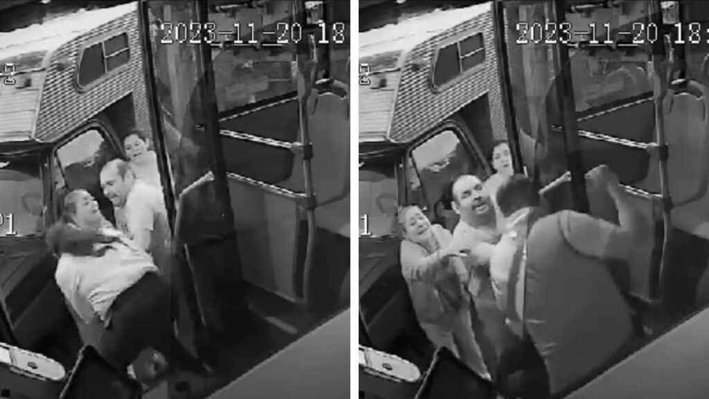 Un hombre y dos mujeres de un tianguis golpean a conductora de autobús en Querétaro