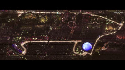 Así se ve el circuito del GP de Las Vegas 2023 desde el espacio: ve las imágenes satelitales