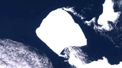 El iceberg más grande del mundo, el cual es más alto que el Empire State, comenzó a moverse 30 años después de haberse formado