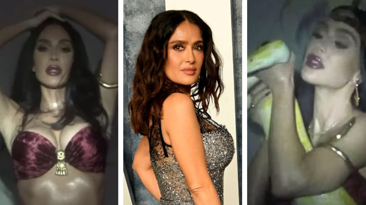 Kim Kardashian se disfraza y baila como Salma Hayek… ¡con víbora incluida!