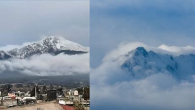 La Malinche y el Nevado de Toluca se visten de blanco; imágenes de primera nevada
