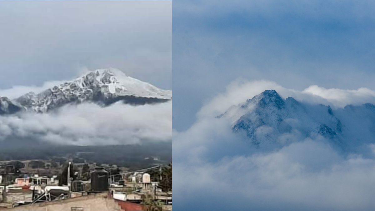 La Malinche y el Nevado de Toluca se visten de blanco; bellas imágenes de primera nevada