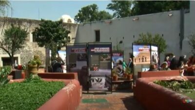 Exposición al aire libre en el Museo de las Intervenciones en Coyoacán