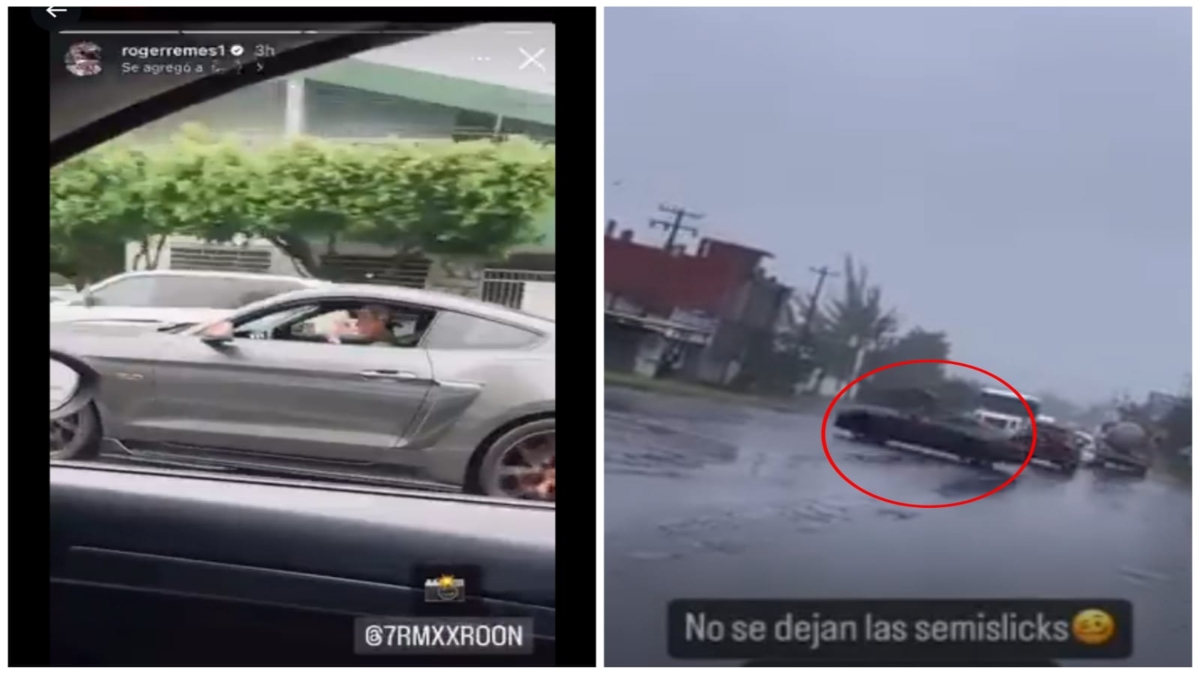 Captan al hijo del alcalde de Poza Rica, Veracruz, haciendo arrancones en su Mustang