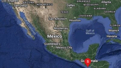 Se registra sismo en Ciudad Hidalgo, Chiapas