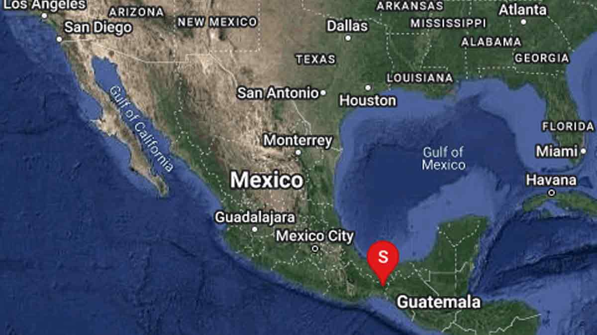 Se registra sismo de magnitud 5.1 en Cintalapa, Chiapas
