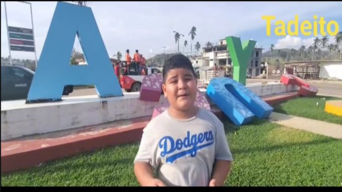 “Ayuden a Coyuca”: Tadeo, el niño influencer, pide a México no olvidarse de Coyuca de Benítez