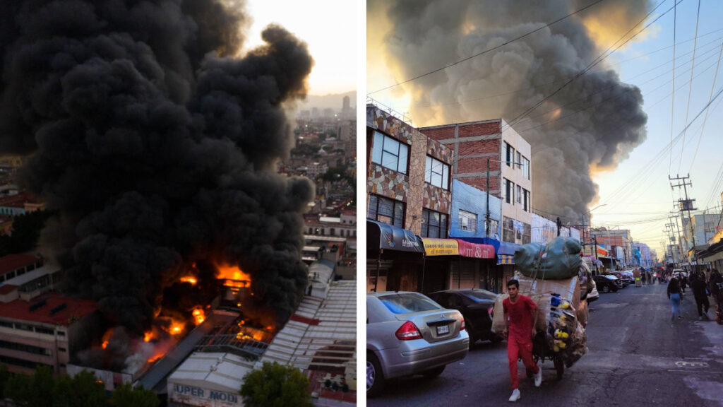 Evacuaron a 500 personas por el incendio en Tepito