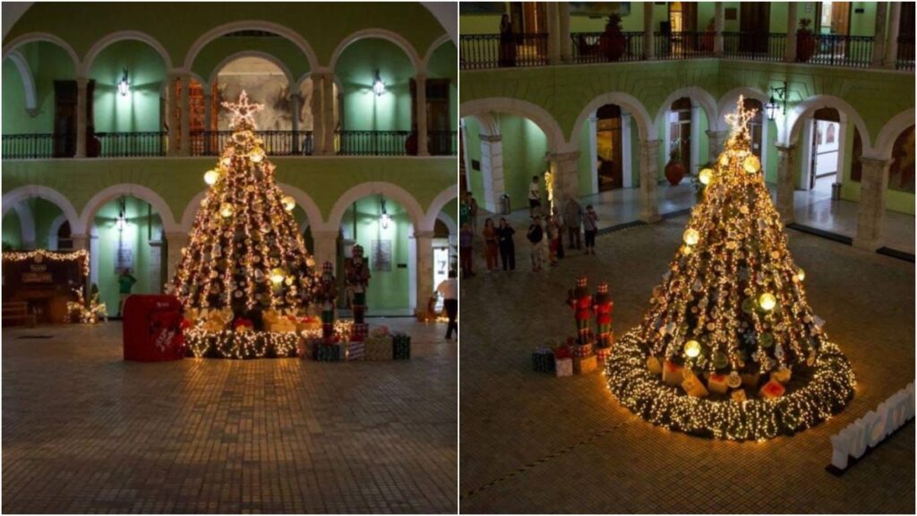 árboles de navidad en Mérida