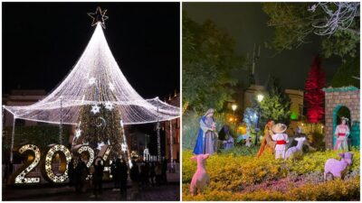 Árbol de Navidad y nacimiento monumental deslumbran el centro de Querétaro