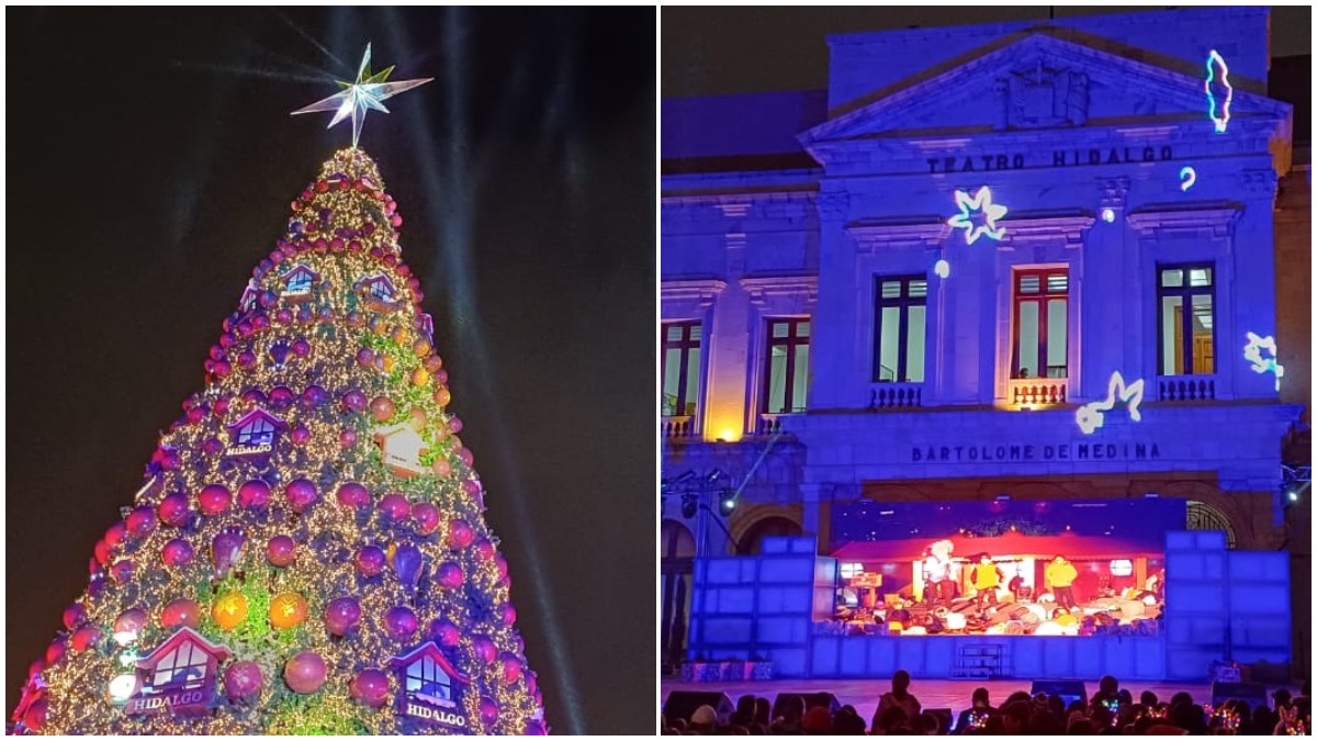 Hidalgo enciende su hermoso y majestuoso árbol de Navidad