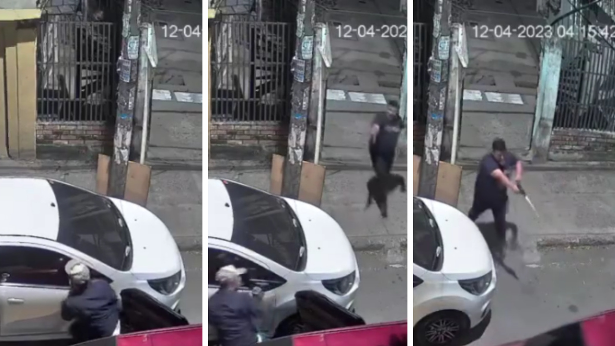 ¡Logran escapar!: dueño de auto rafaguea a delincuentes que robaban espejos retrovisores