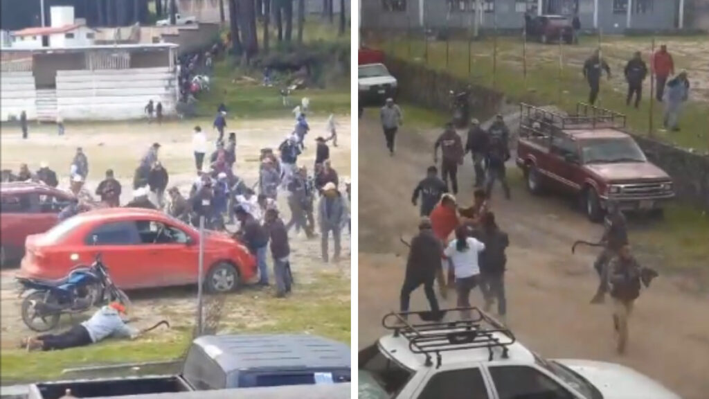 A machetazos y balazos se enfrentan pobladores y grupo de la delincuencia en Texcaltitlán