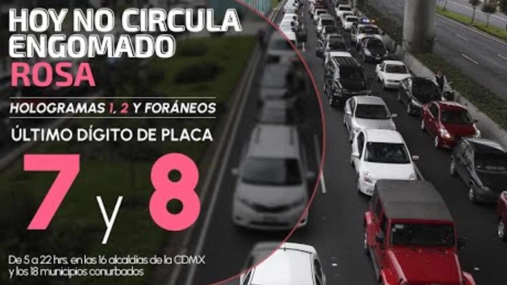 Por el programa Hoy No Circula, el martes