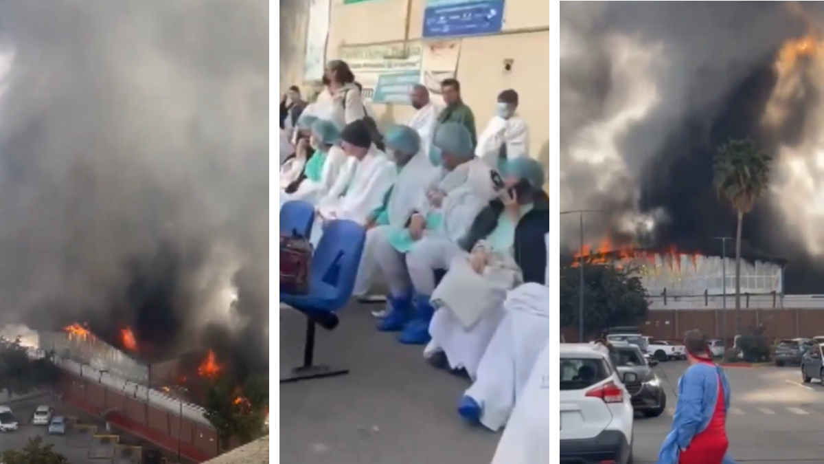 Videos: incendio en bodega detona desalojo en clínica del IMSS en Tijuana