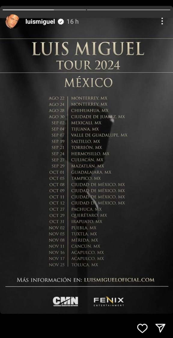 Luis Miguel anuncia nuevas fechas en México para 2024 UnoTV