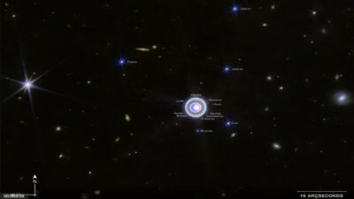 El telescopio Webb retrata a Urano junto a 14 de sus 27 lunas