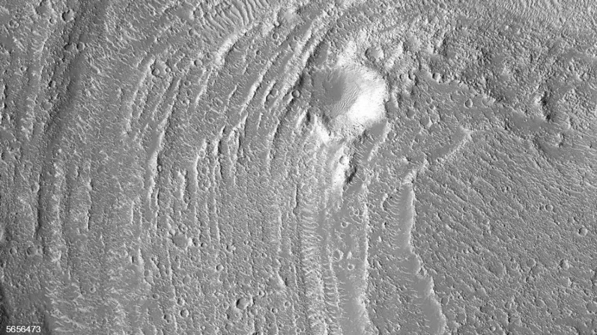 Se observan grandes surcos tallados por el agua en Marte