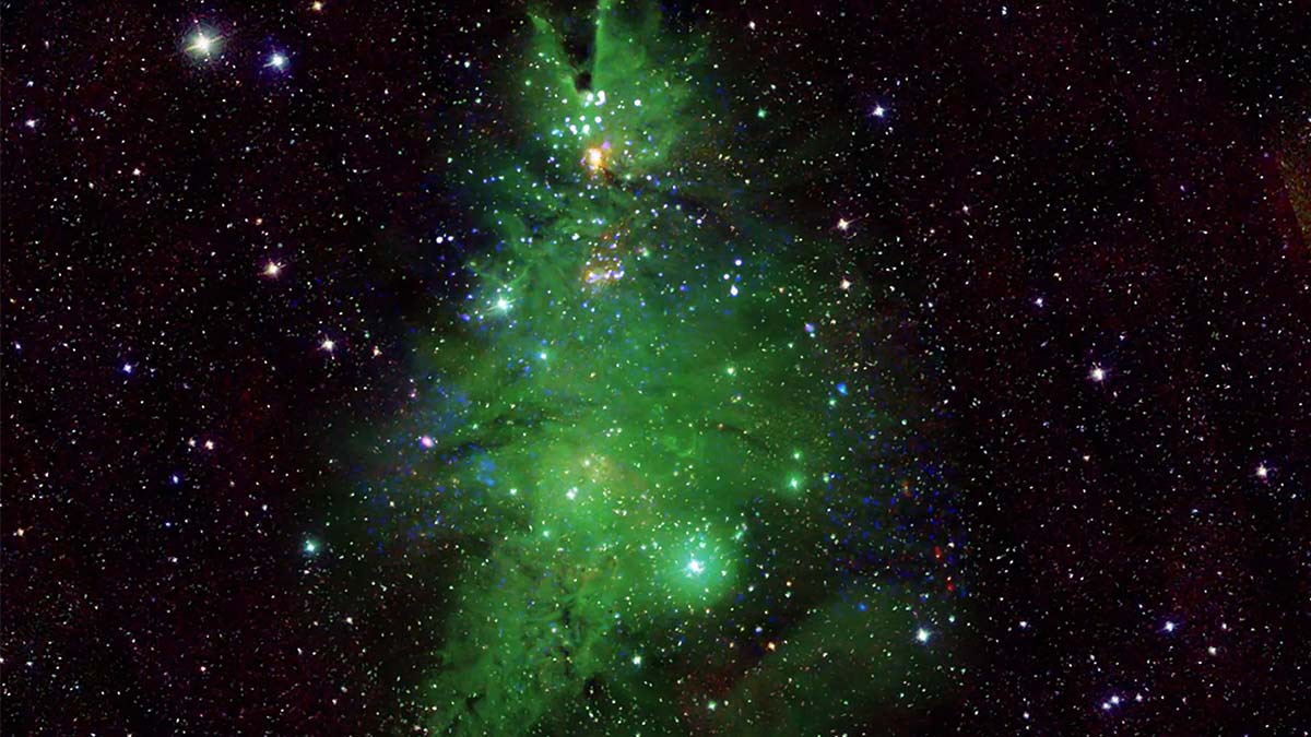 NASA comparte imagen de “árbol de Navidad” cósmico; está formado por estrellas