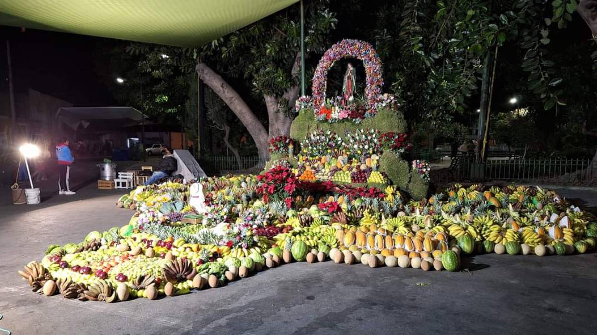 Ofrenda frutal monumental a la Virgen de Guadalupe en Atlixco, Puebla