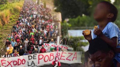 IMÁGENES: "Éxodo de la pobreza", la nueva caravana migrante que avanza en Navidad con rumbo a EU