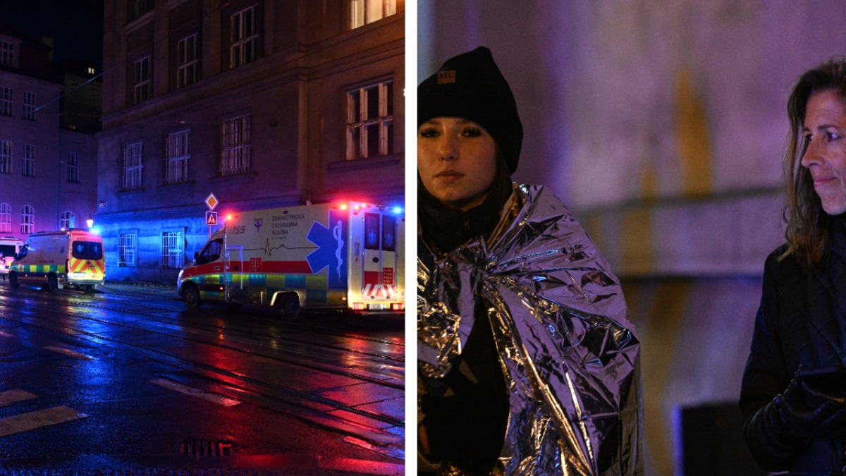 Revelan dramáticos videos de tirador y rescate de estudiantes en tiroteo en Praga