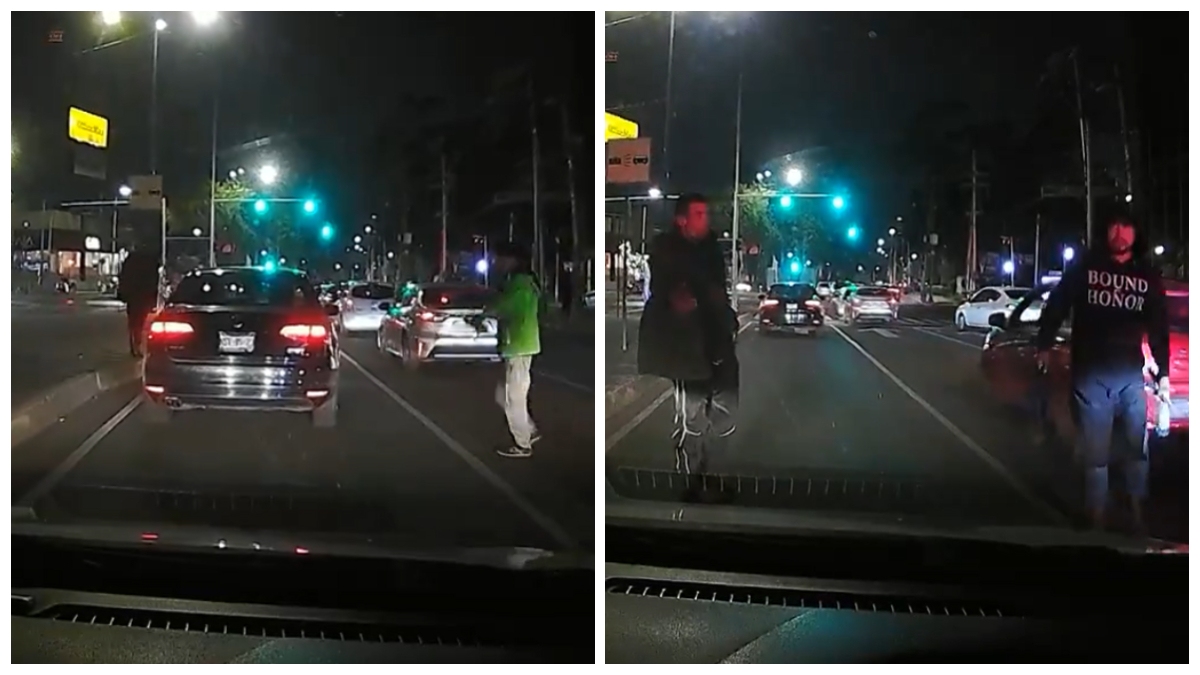 Hoy no, joven: video exhibe a limpiaparabrisas intentando asaltar a automovilistas en CDMX