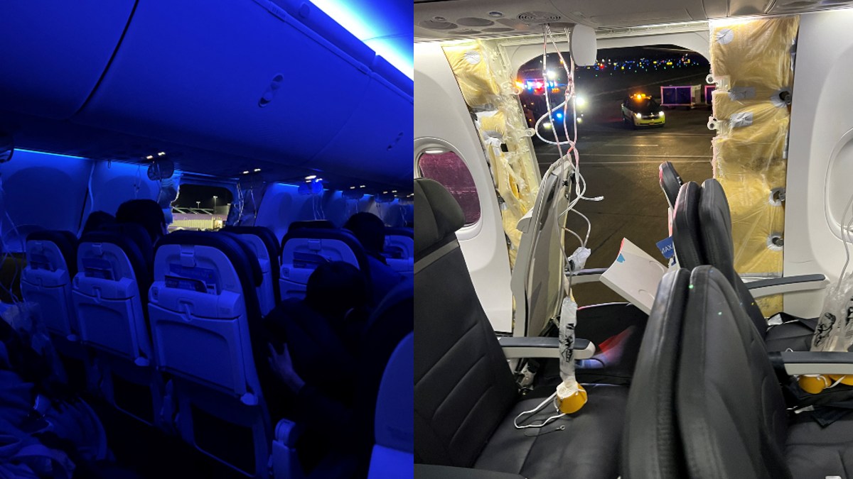 Miedo en el aire: avión de Alaska Airlines pierde una ventana en pleno vuelo