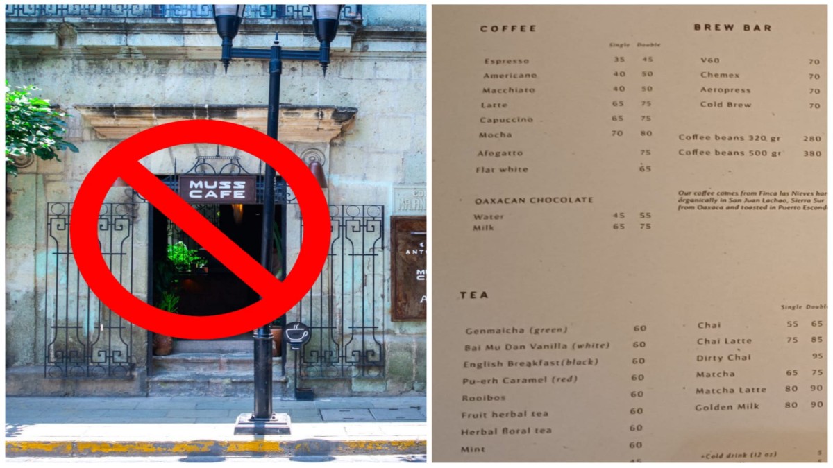 “Es discriminación”: tunden a Muss Café en Oaxaca por tener menús en inglés