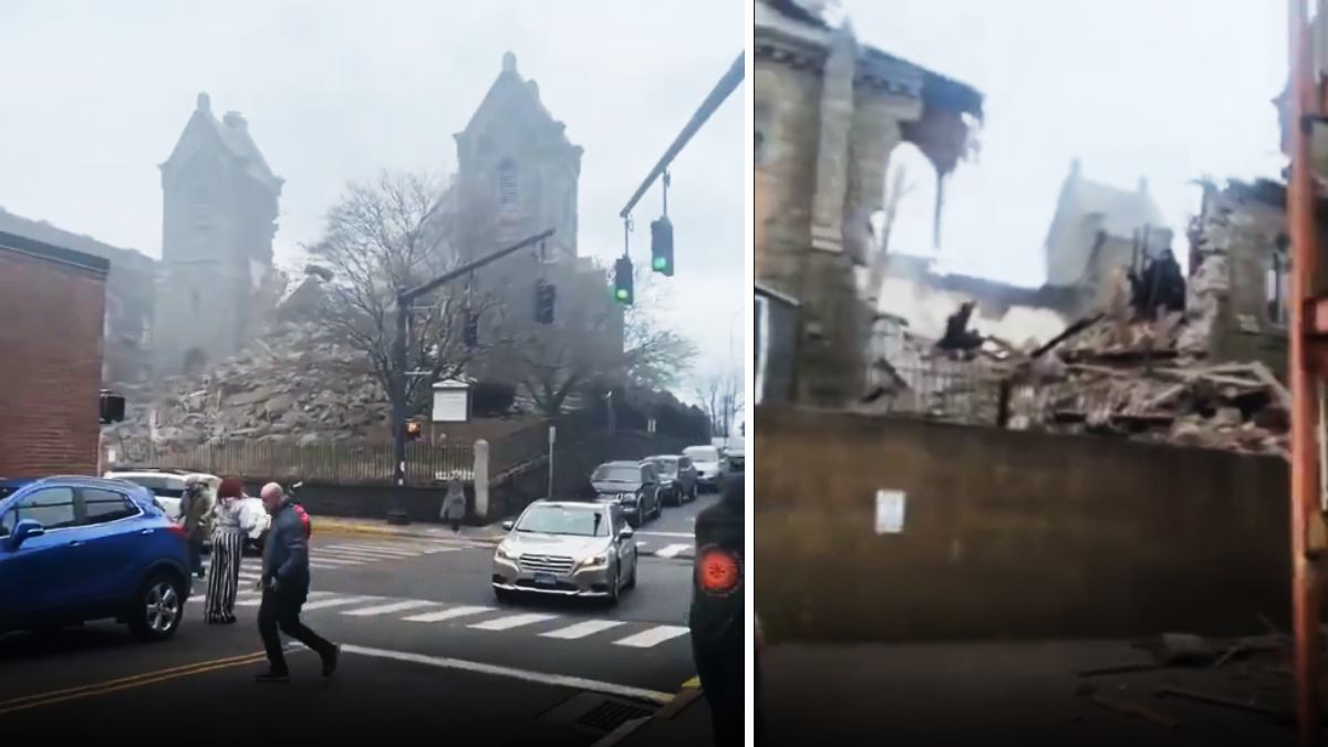 Se derrumba iglesia en Connecticut, Estados Unidos: fotos y videos