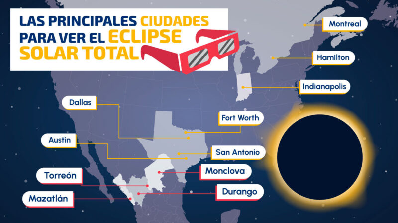 Eclipse Solar Total De Abril 2024: Las Ciudades De México Para Verlo