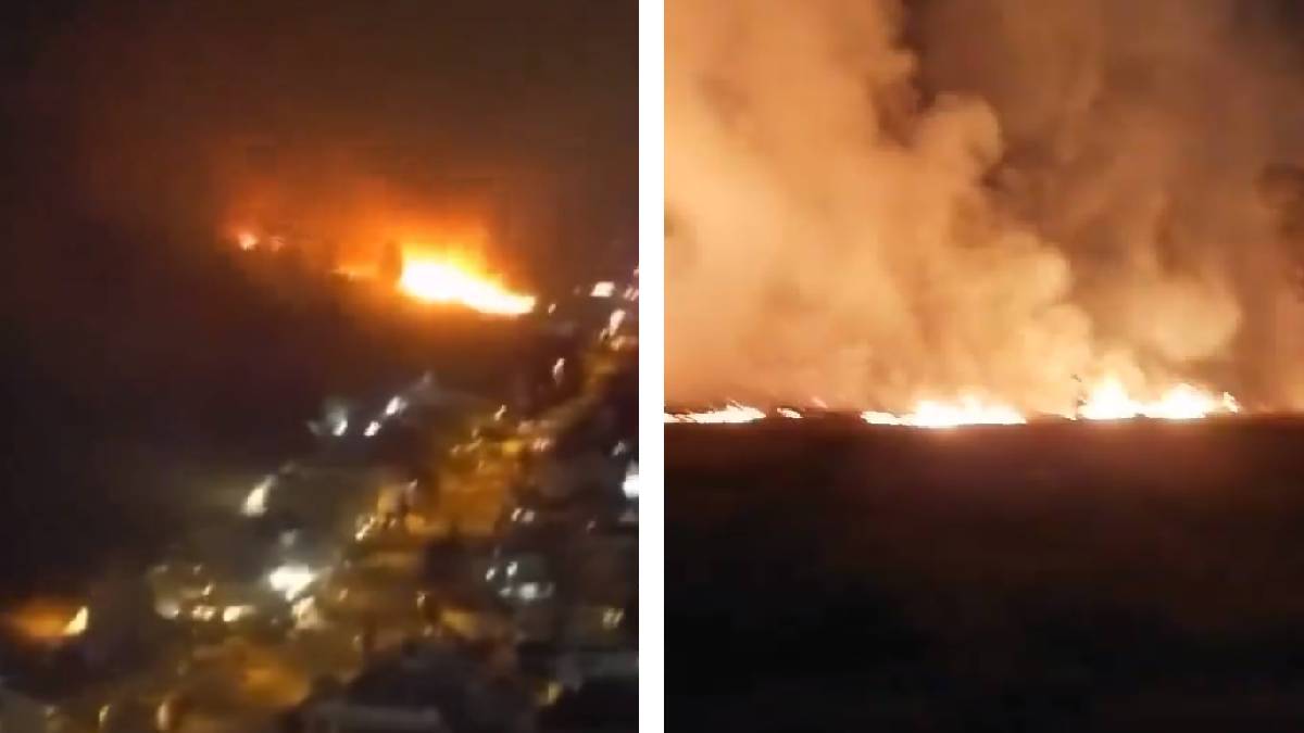 Se registra fuerte incendio de pastizales en Lomas Verdes, Estado de México; autoridades trabajan en la zona