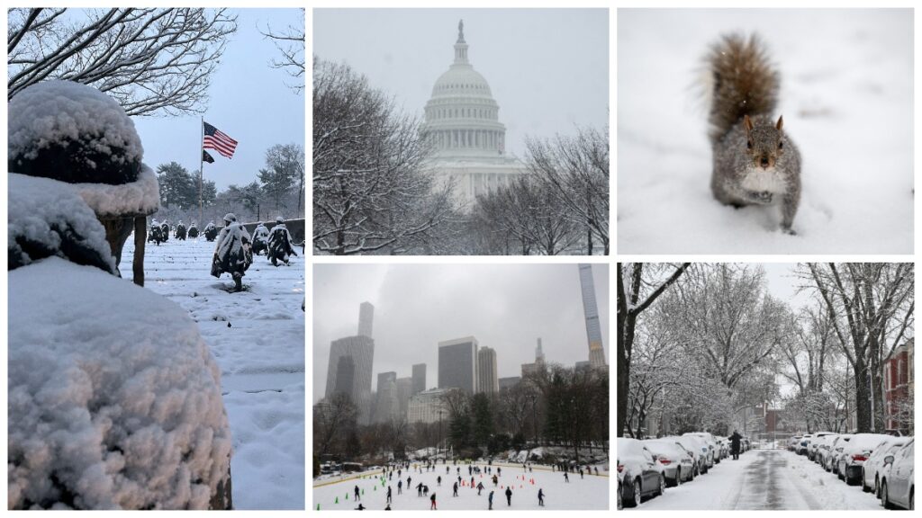 nevadas pintan de blanco las principales ciudades de Estados Unidos