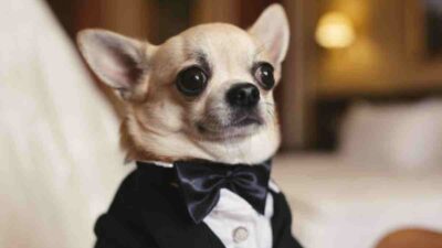 Rogelio, el perro que fue testigo en la boda de sus humanos