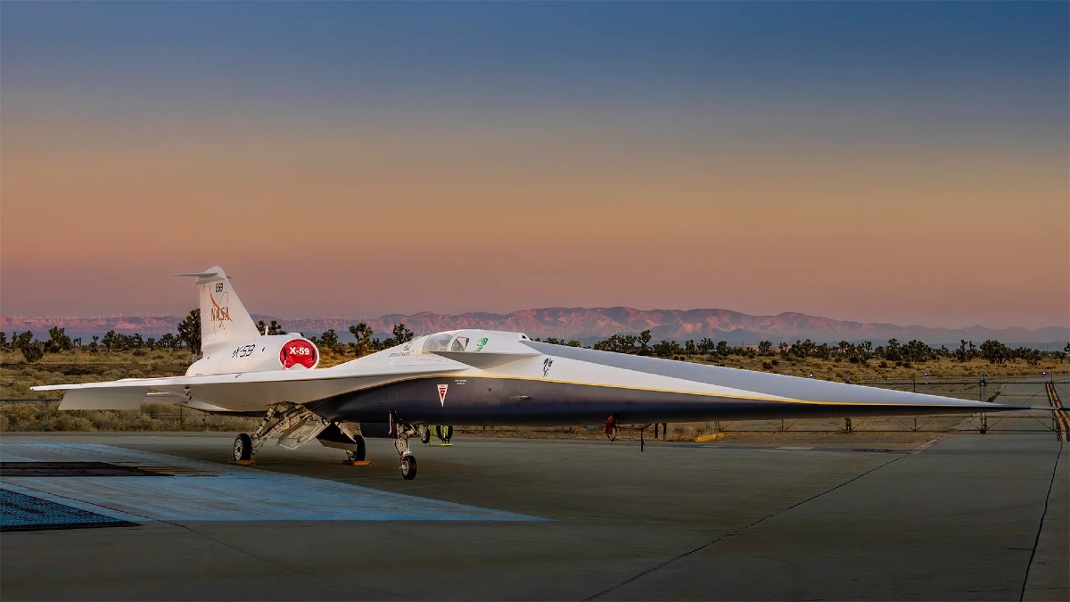 Así es el X-59, el avión supersónico que presentó la NASA