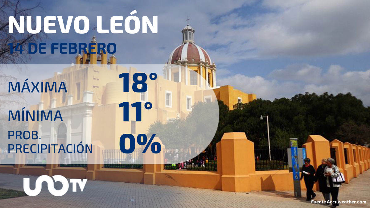 Clima en Nuevo León para el 14 de febrero de 2024