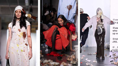 Milan Fashion Week: arrojan basura a modelos en pasarela de Avavav