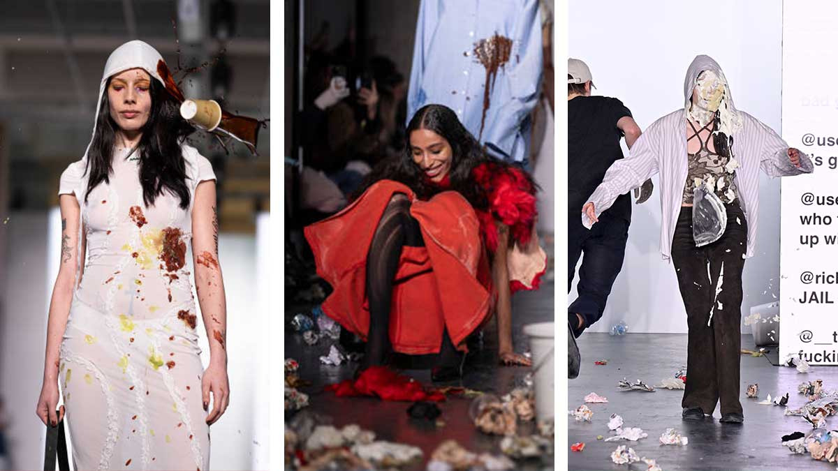 Diseñadora se viraliza al pedirle a invitados que arrojen basura a modelos en pasarela de la Milan Fashion Week