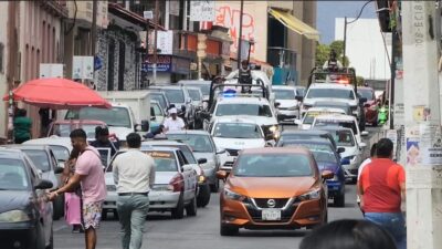 Tráfico en calles de Chilpancingo, Guerrero