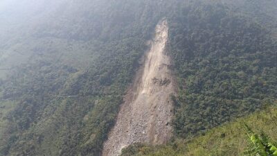 Derrumbe en el cerro de Veracruz
