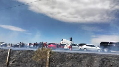 Edomex: Megacarambola en la autopista Toluca-Naucalpan por humo