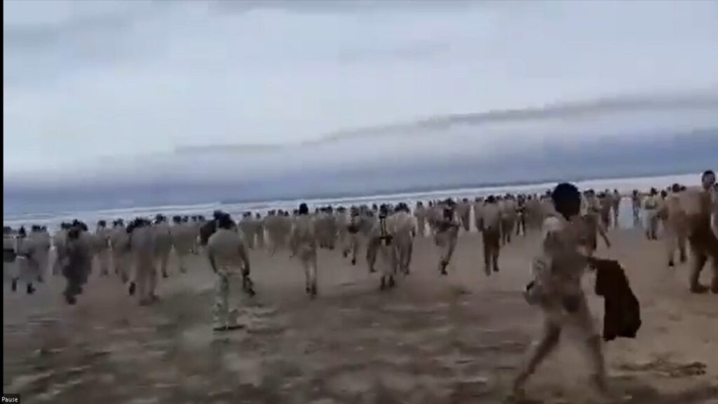 Filtran Video Del Momento En Que Soldados Se Meten Al Mar