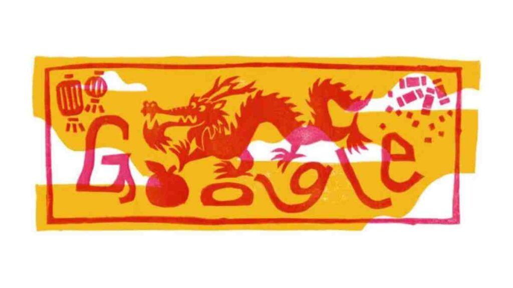 El Google Doodle del 10 de febero está dedicado al Año Nuevo Chino del Dragón de Madera