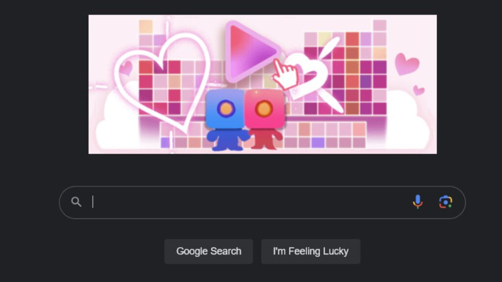 El Google Doodle interactivo para celebrar el Día de San Valentín 2024