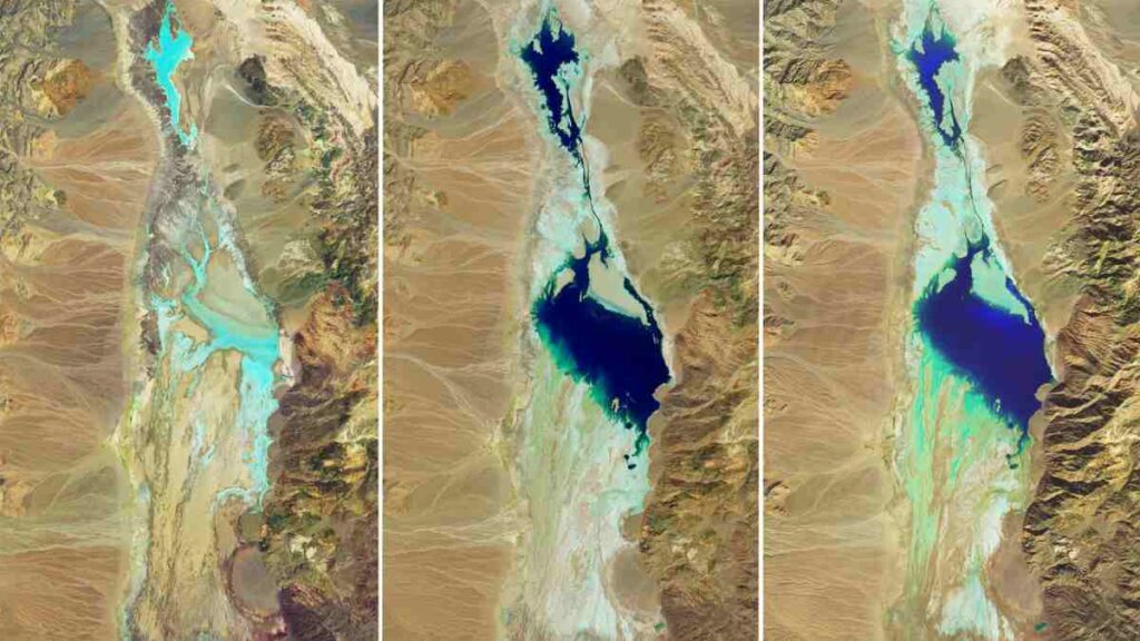 Un lago surge en el Valle de la Muerte: esto es lo que muestran las imágenes por satélite