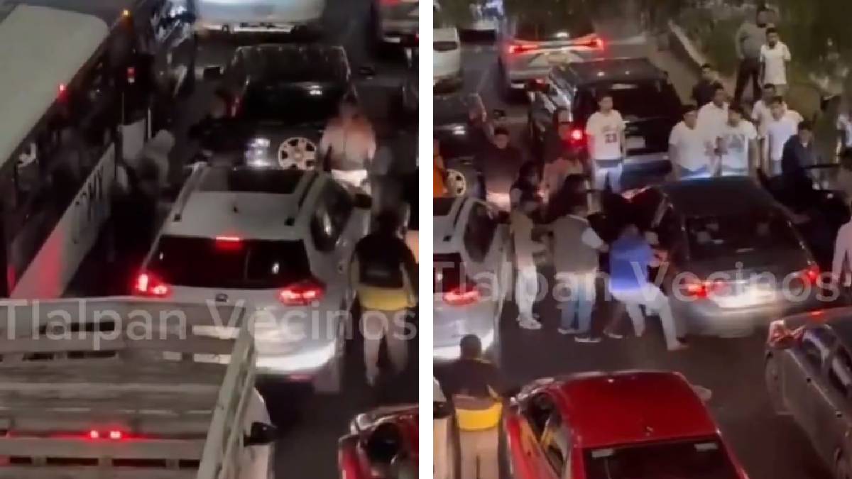 VIDEO: Agresiones en manifestación de taxistas en CDMX