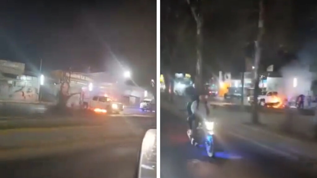 Motociclista choca contra camioneta y se incendia en la México-Texcoco