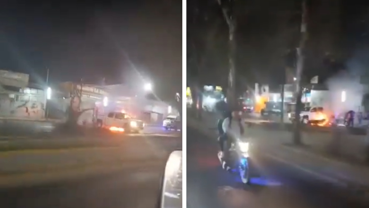 Fuerte accidente: Motociclista choca contra camioneta y se incendia en la México-Texcoco