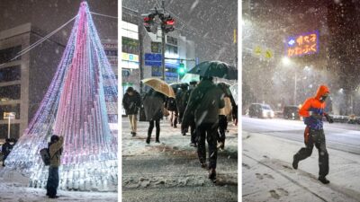Fuerte nevada en Tokio